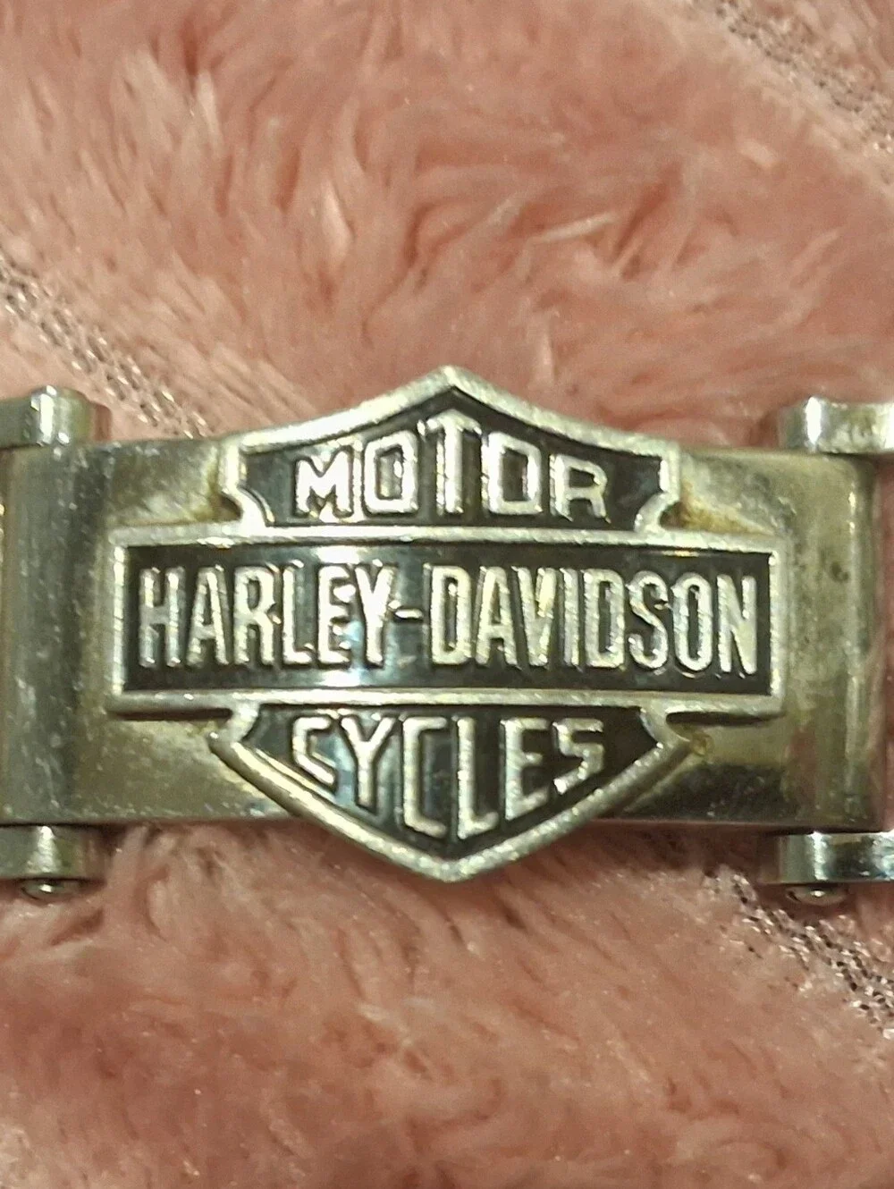 Harley-Davidson Silver-Tone Shield Link Bracelet